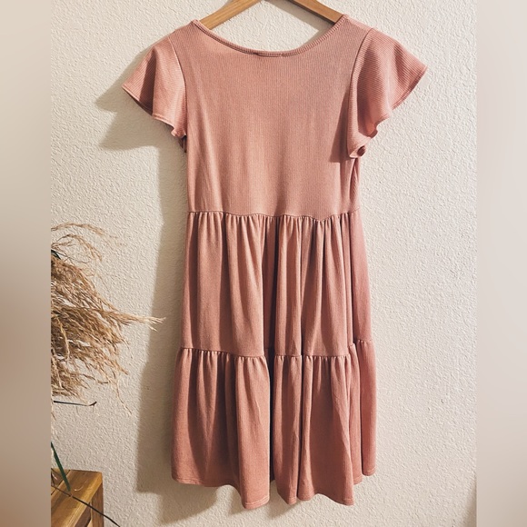 See You Monday Blush Pink Tiered Dress - Picture 2 of 4